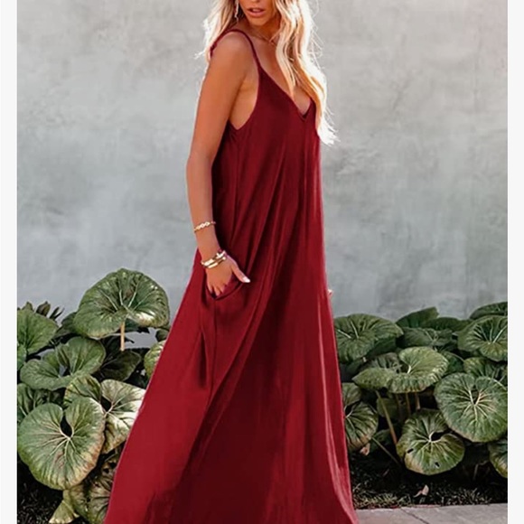 Burgundy maxi dress - Picture 1 of 5